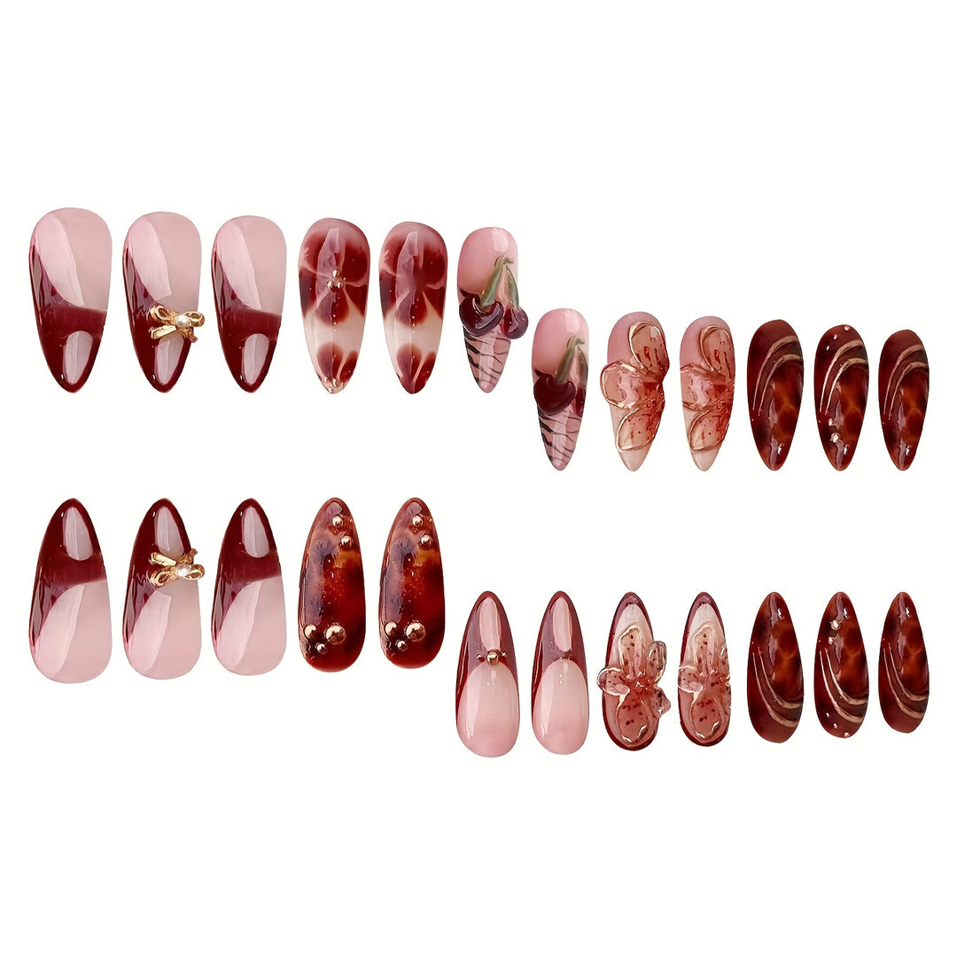 Kreatives Künstlerisches Press-On-Nageldesign Karnz