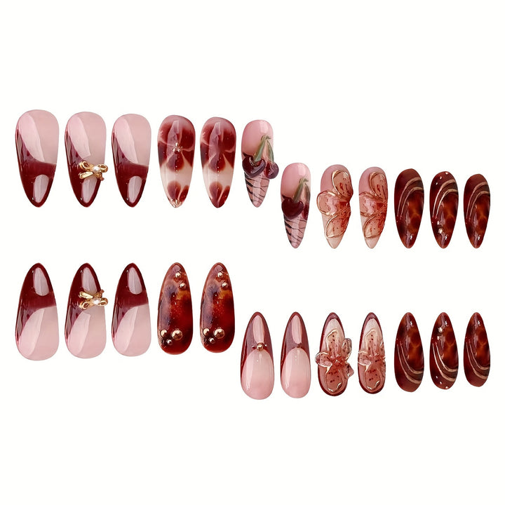 Kreatives Künstlerisches Press-On-Nageldesign Karnz