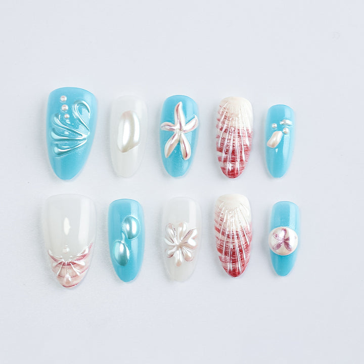 Ozean-inspiriertes Gel-Nagelkunst-Set Karnz