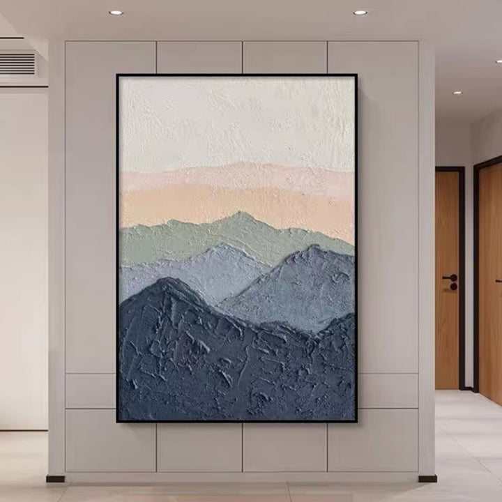 Texturiertes abstraktes Berglandschaft-Leinwandkunst