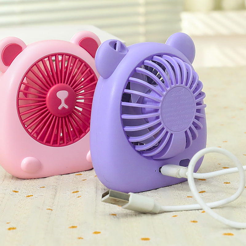 Damen Tragbarer Handventilator mit kreativem Bärendesign Karnz
