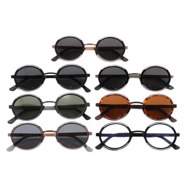 Damen modische runde Sonnenbrille mit elegantem Metallrahmen Karnz