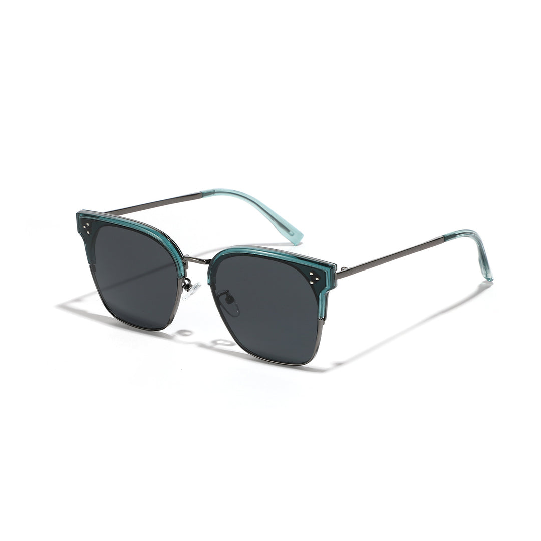 Damen modische Sonnenbrille mit markantem Design und kontrastreichem Rahmen Karnz