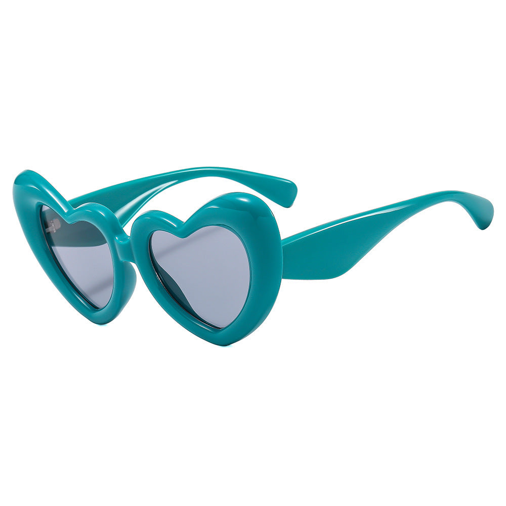 Damen Herzförmige Sonnenbrille mit stylischem Rahmen Karnz