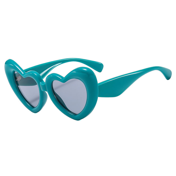 Damen Herzförmige Sonnenbrille mit stylischem Rahmen Karnz