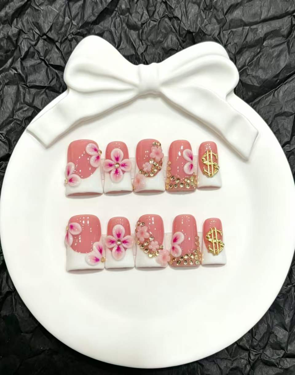 Blumendesig Press-On Nagelkunst