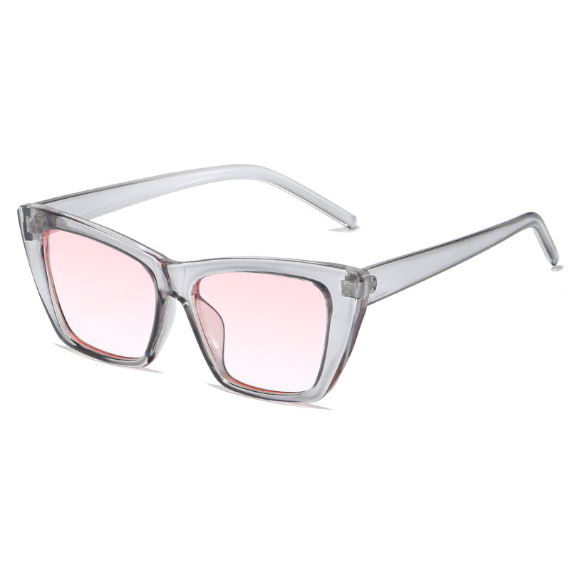 Damen trendige oversized Sonnenbrille mit innovativem transparentem Rahmen Karnz
