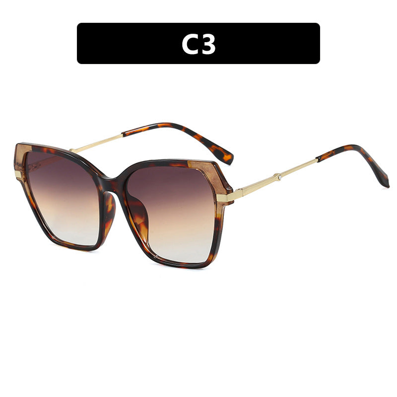 Damen quadratische Sonnenbrille mit elegantem Metallrahmen und schützendem UV-Filter Karnz