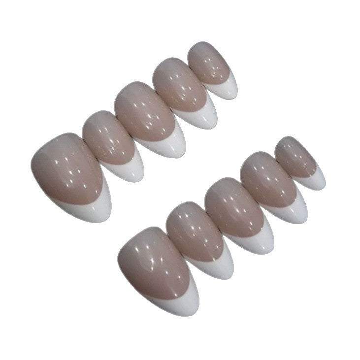 Elegante French Tip Press-On Nägel