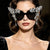Damen glamouröse Cat-Eye-Sonnenbrille mit extravagantem Kristallbesatz Karnz