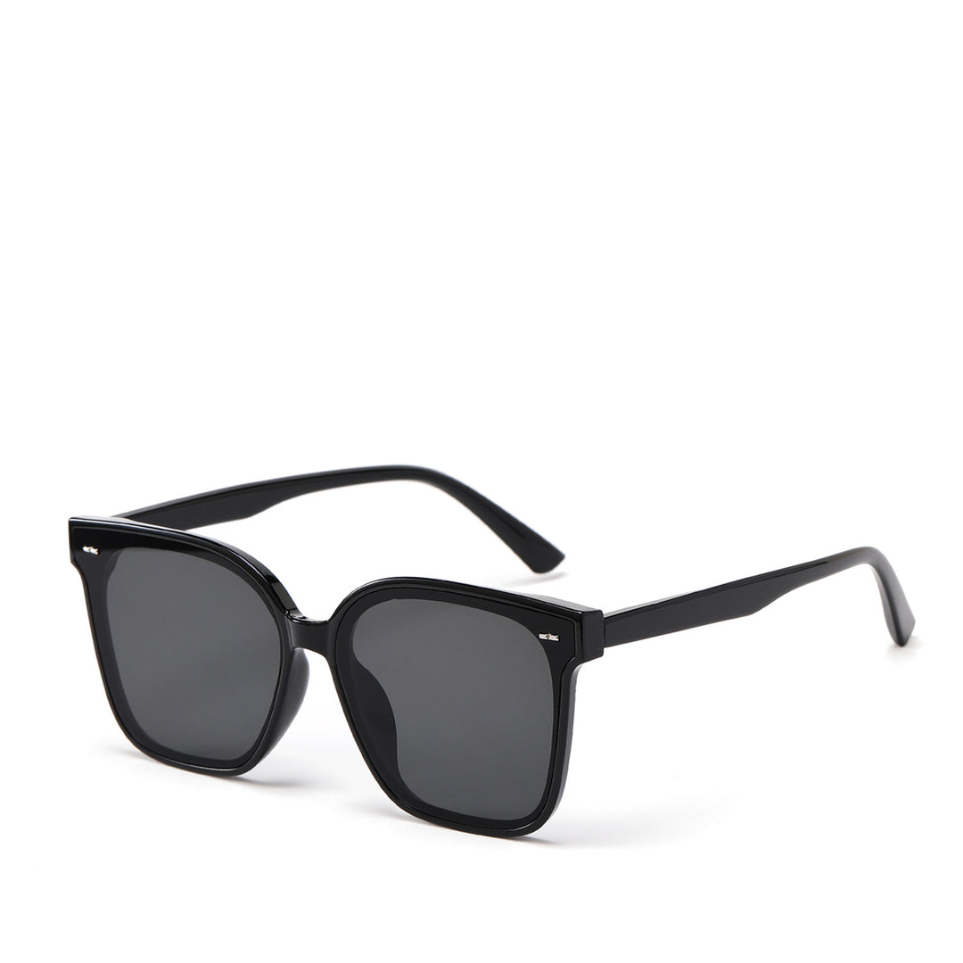 Damen moderne quadratische Sonnenbrille mit transparentem Rahmen Karnz 1780030387