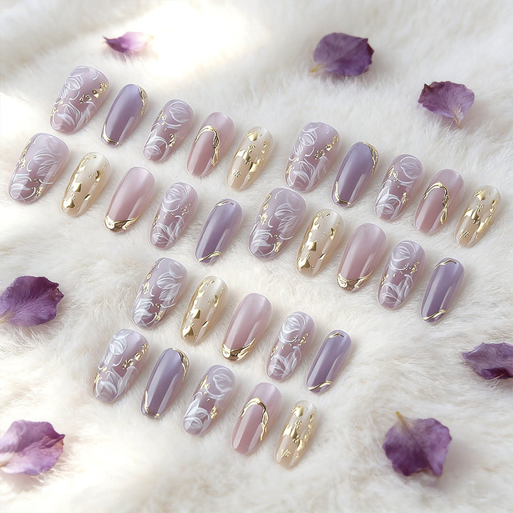 Deluxe Floral Press-On Nagelkunstset Karnz