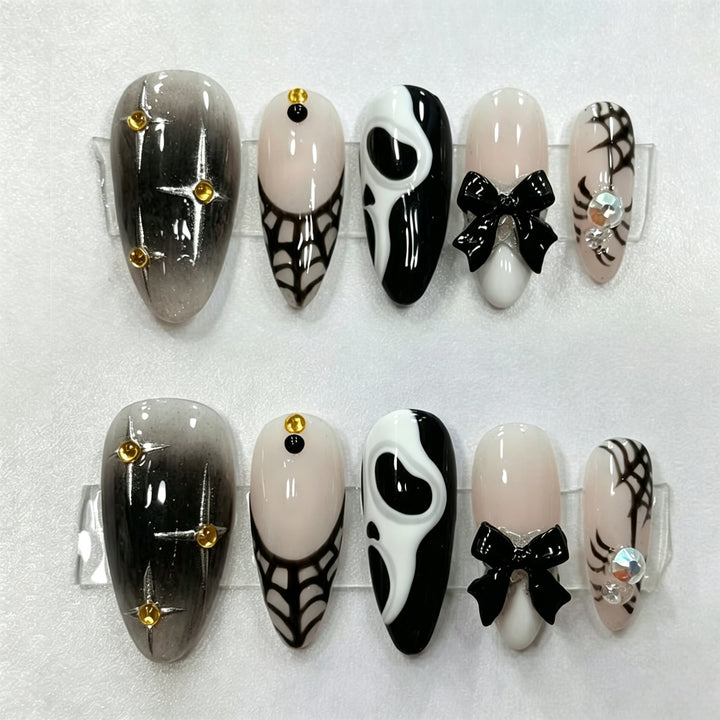 Gothic-Thema Press-On Nagelkunst Set