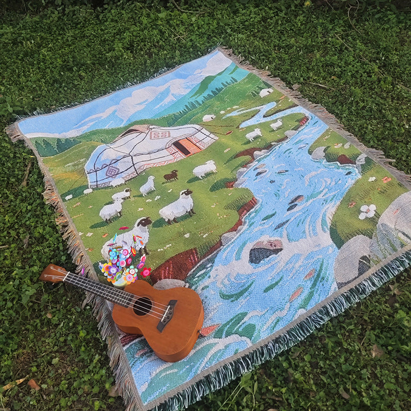 Gemütliche Landschafts-themed Wurfdecke