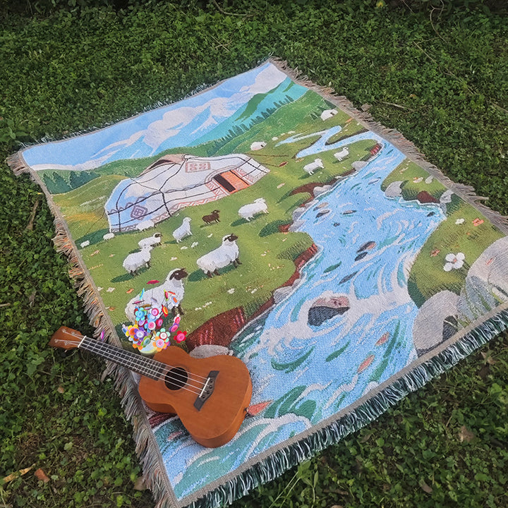Gemütliche Landschafts-themed Wurfdecke