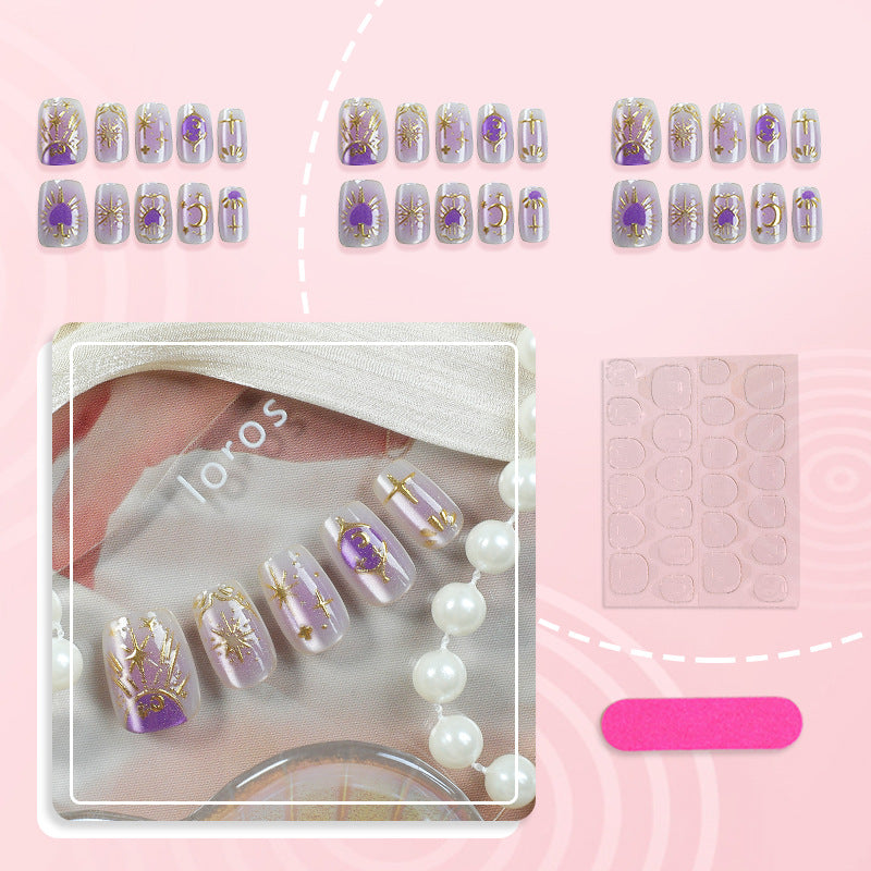 Himmlisches Design Press-On-Nägel Set
