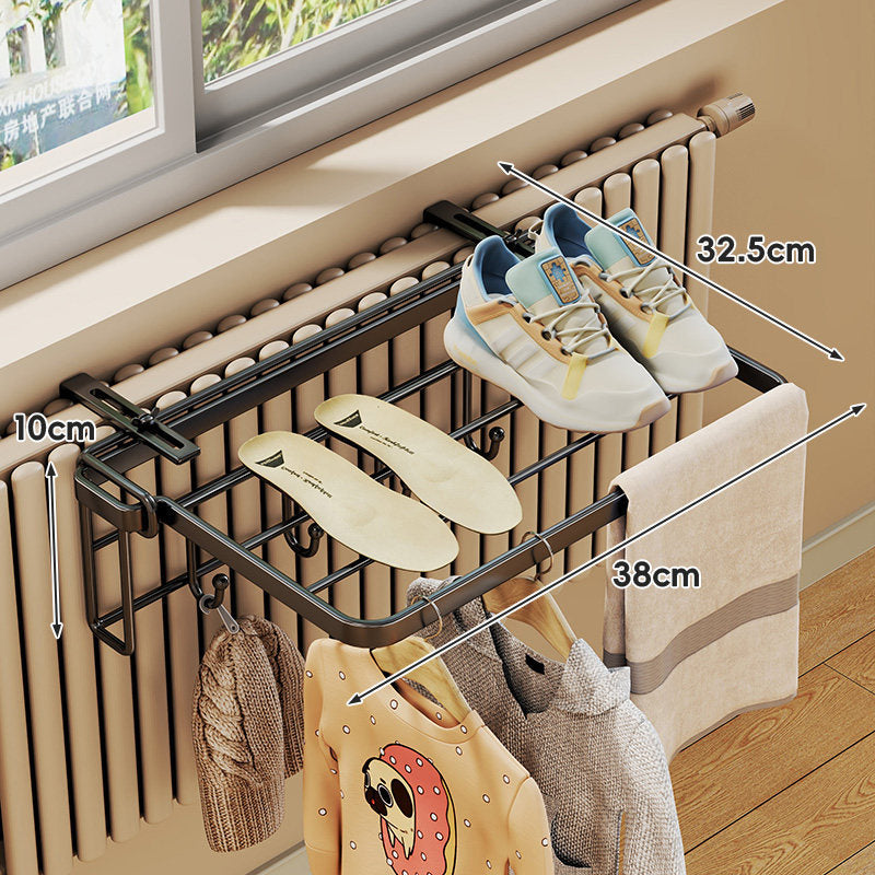 Radiator-Top Zusammenklappbarer Schuh- und Wäsche-Trockenständer