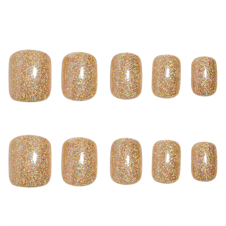 Glitzerndes Press-On Nagelset Karnz