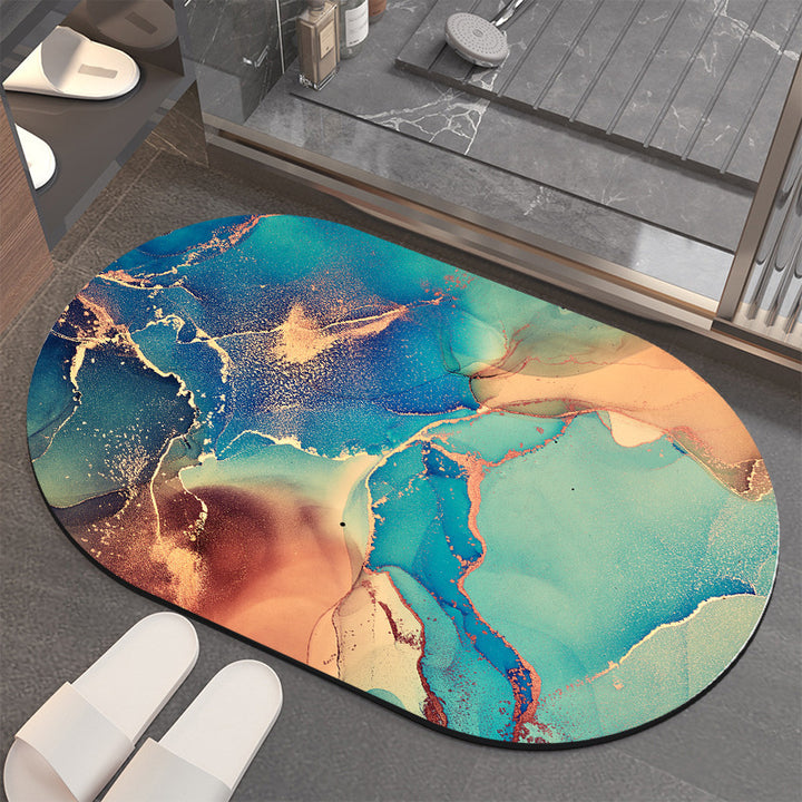 Luxuriöse Abstract Marmor Badematte Karnz