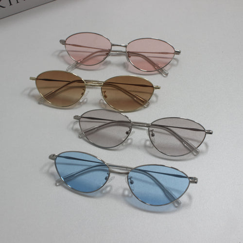 Modische Rechteckige Brille mit Feinem Metallrahmen Karnz
