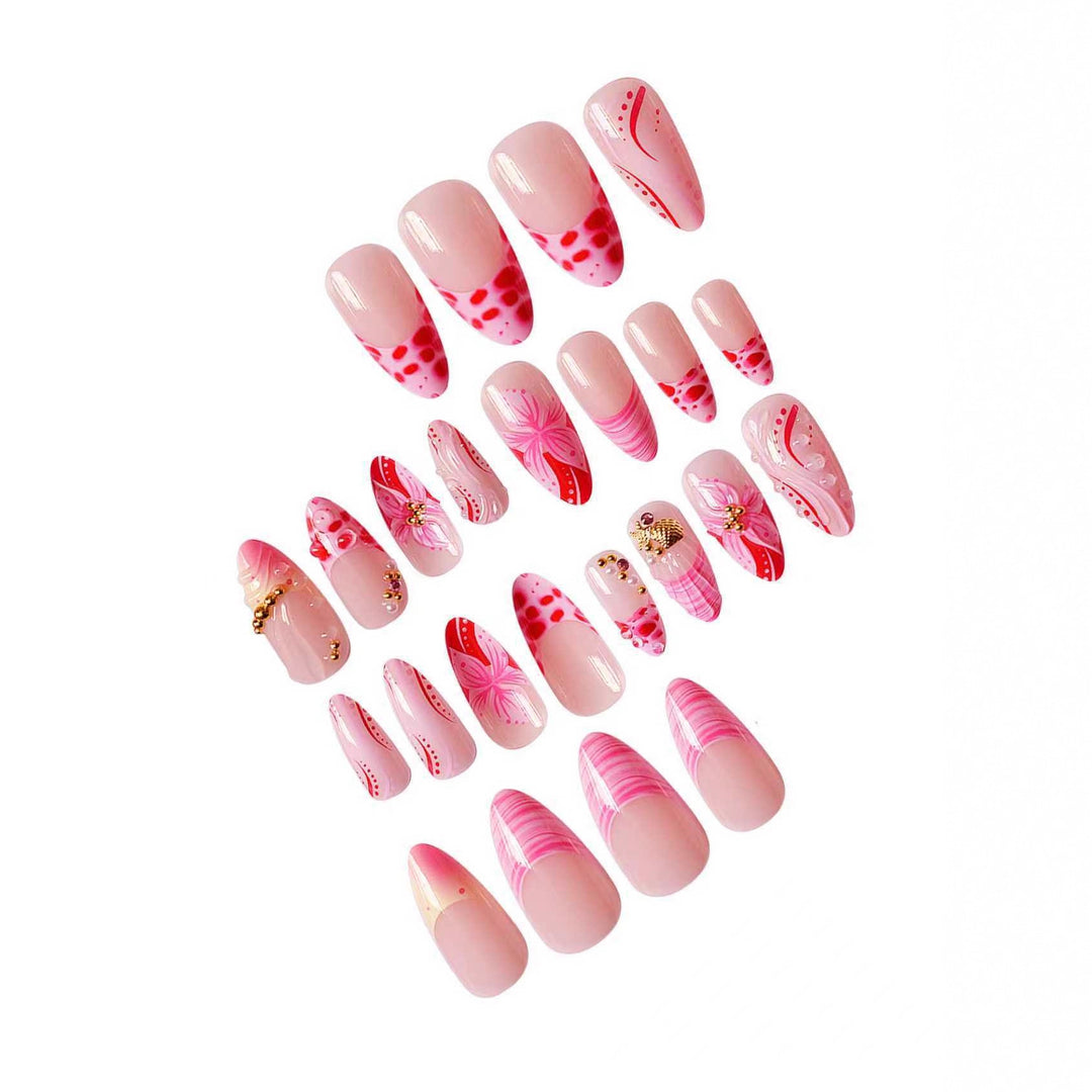 Elegante Blumen-Acryl-Nagelerweiterungen Karnz