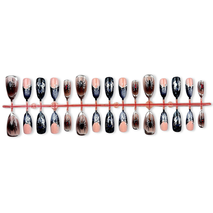 Spider-Themen Press-On Nagelkunst Set