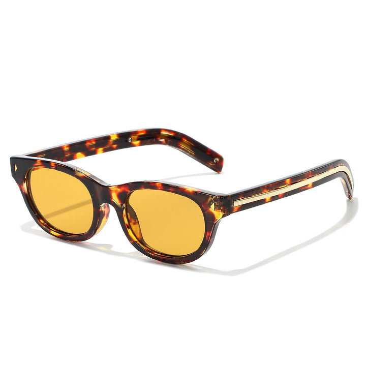Retro-inspirierte Schildpatt Katzenaugen-Sonnenbrille Karnz