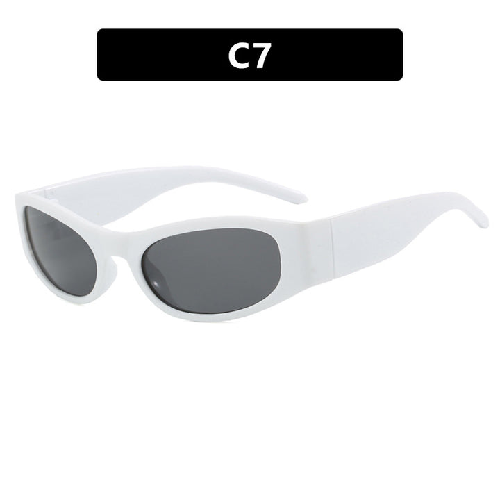 Damen sportliche Sonnenbrille mit breitem Rahmen und UV-Schutz Karnz