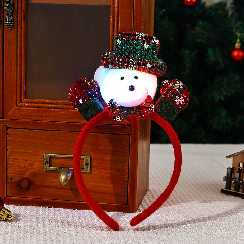LED Leuchtender Weihnachts-Haarreifen mit Rentier-Motiv Karnz