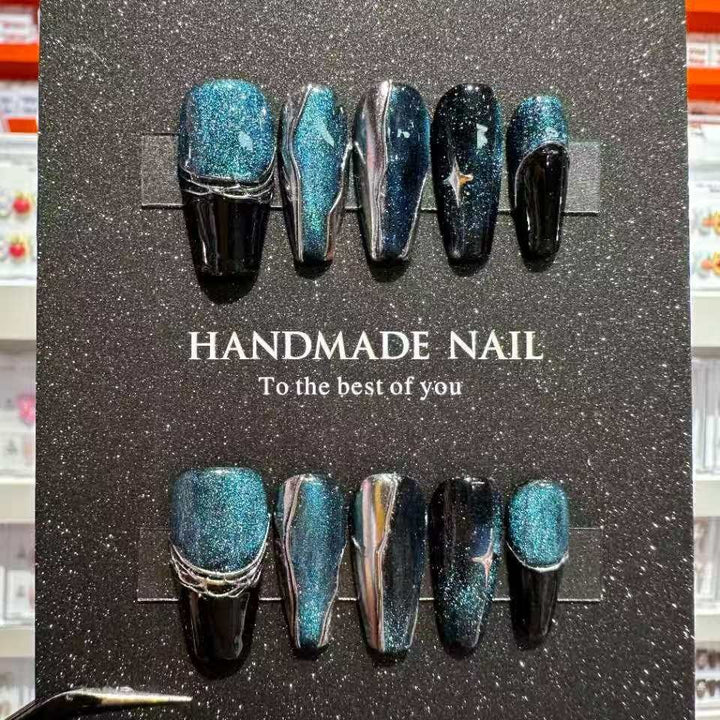Handgemachtes Glitzerndes Press-On Nail Set