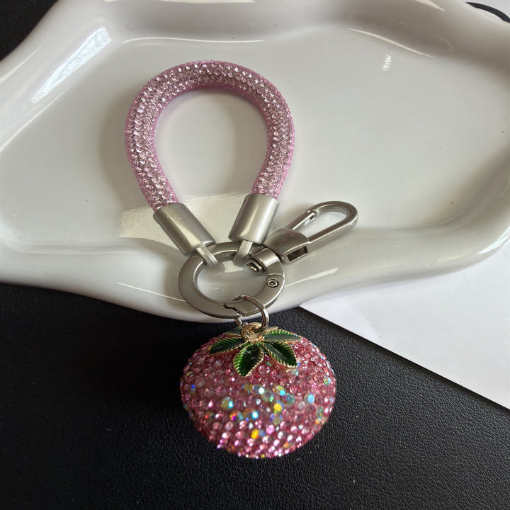 Glitzernde Erdbeer Charm Schlüsselanhänger Karnz
