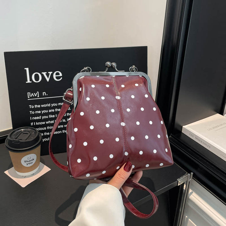 Stylische Pünktchen-Handtasche