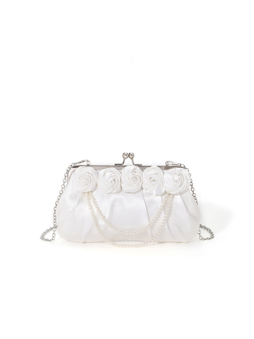 Strukturierte Blumige Abend-Clutch