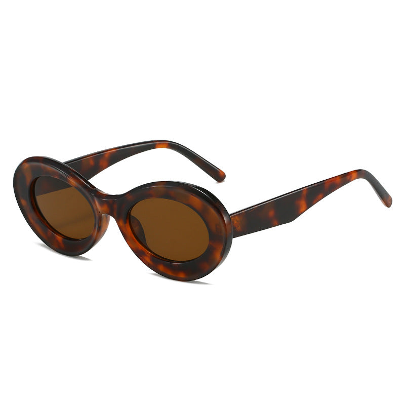 Damen modische Sonnenbrille im ovalen Design Karnz