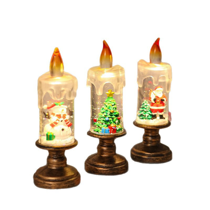 Nostalgische LED Weihnachtskerzen-Deko Karnz