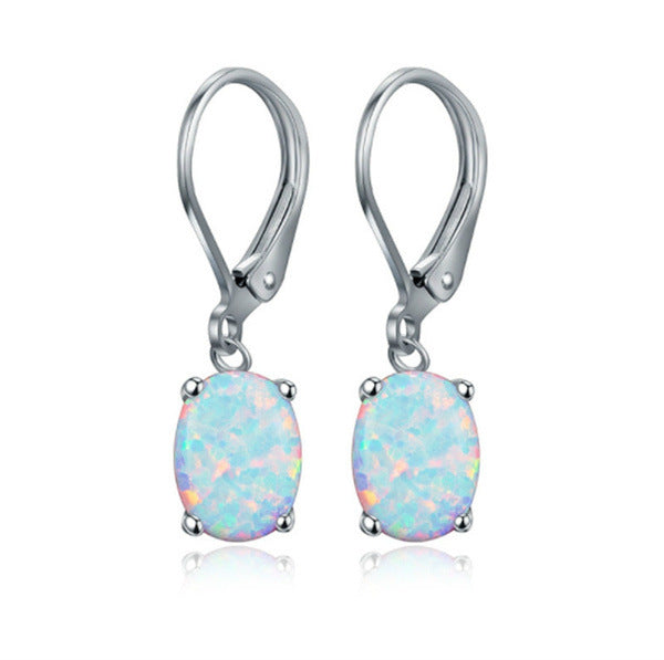 Opal-beschichtete Pendelohrringe Karnz