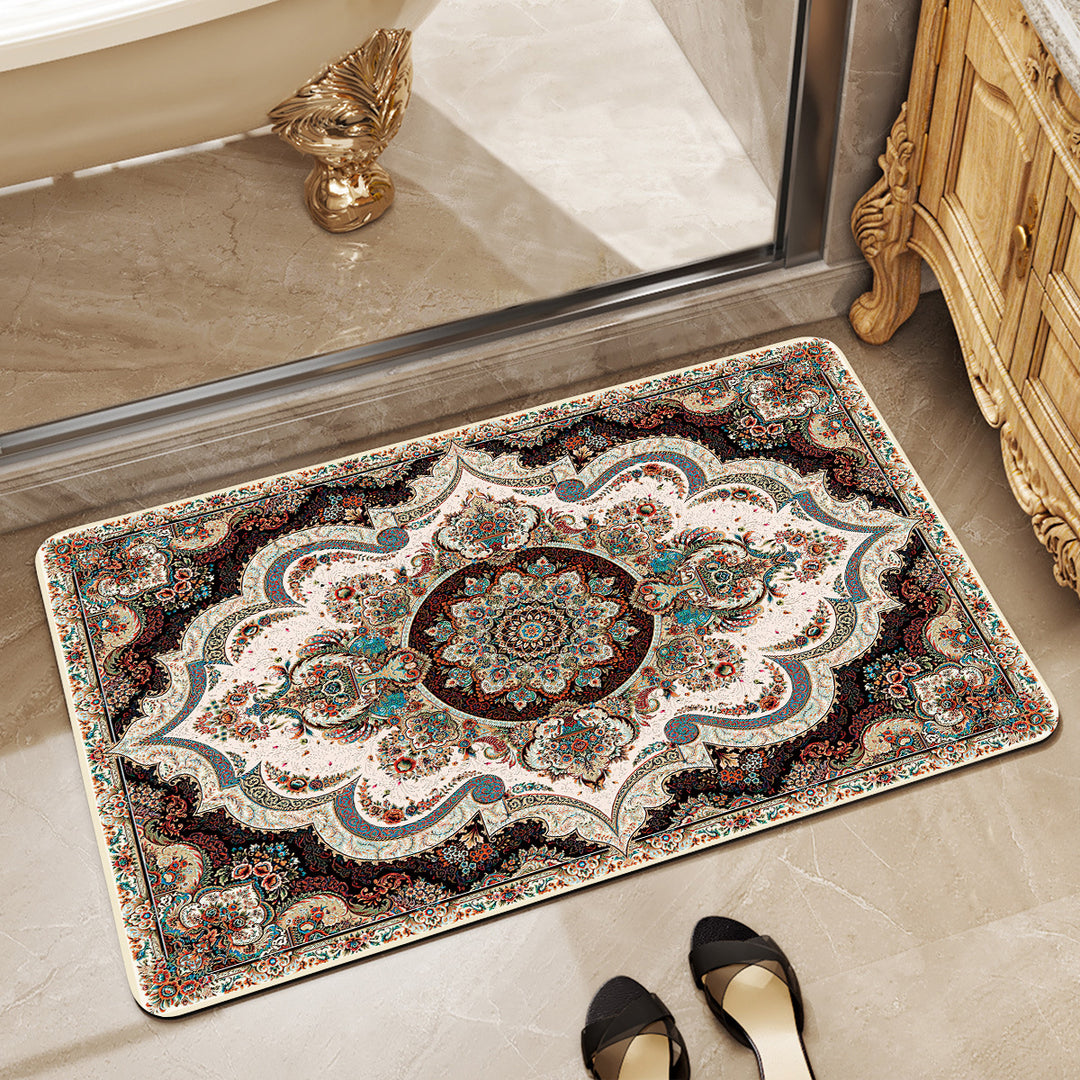 Florales Design Absorbierende Badezimmermatte Karnz