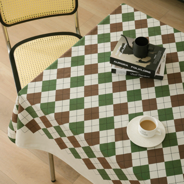 Abwaschbare PVC-beschichtete Tischdecke mit Rautenmuster