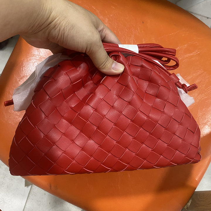 Elegante Gewebte Leder Eimer Tasche Karnz