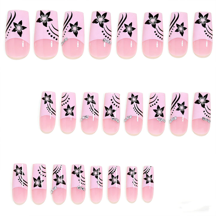 Dekorative florale lange Acryl-Nagelspitzen Karnz