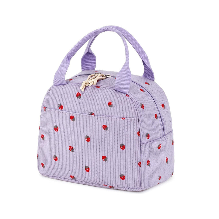 Isolierte Lunch-Tasche mit niedlichem Erdbeer-Druck