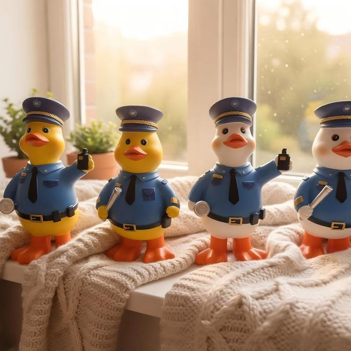 Lustige Polizeientenfigur Karnz