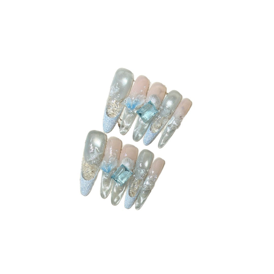 Premium dekorative Stiletto Press-On Nail Set