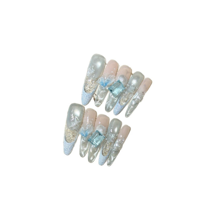 Premium dekorative Stiletto Press-On Nail Set
