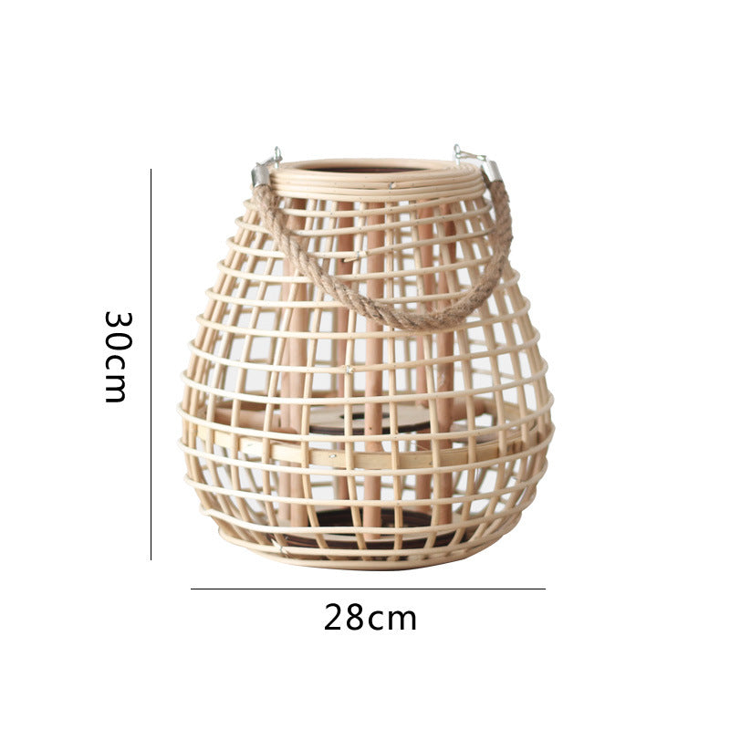 Dekorativer Rattan-Laterne mit Tragegriff Karnz