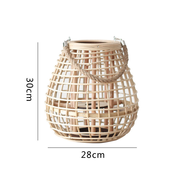 Dekorativer Rattan-Laterne mit Tragegriff Karnz