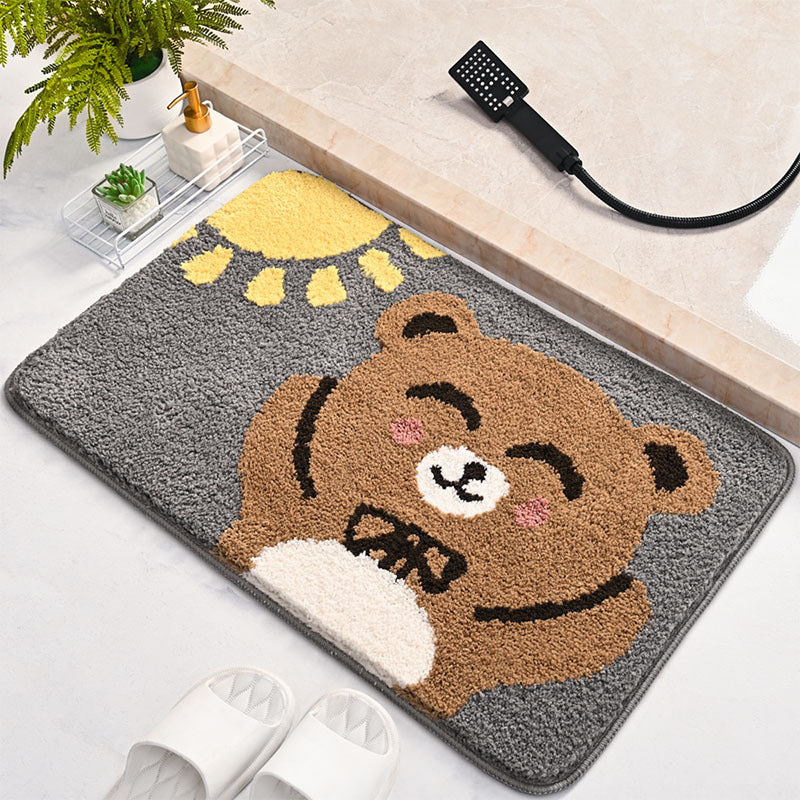 Cartoon Bär Design Badezimmermatte Karnz