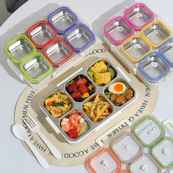 Multisection Lebensmittelaufbewahrung Bento-Box mit intelligentem Verriegelungsmechanismus