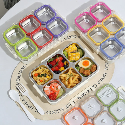 Multisection Lebensmittelaufbewahrung Bento-Box mit intelligentem Verriegelungsmechanismus