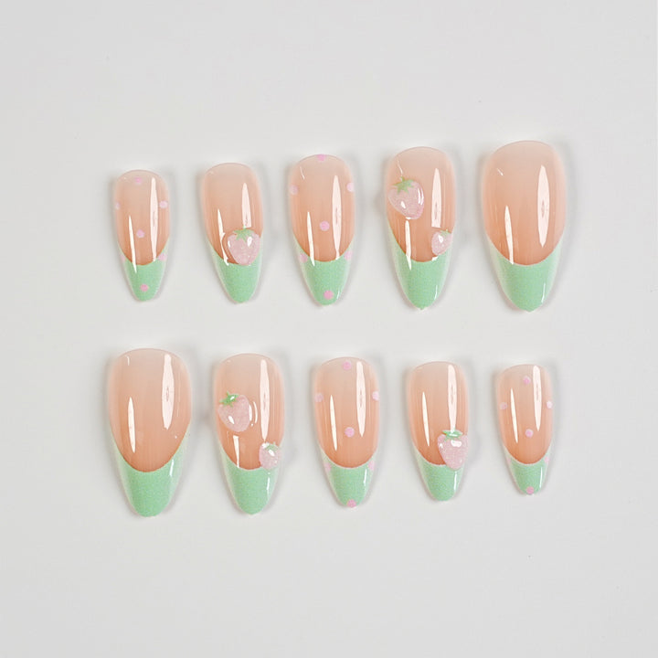 Künstlerisches Press-On Nagelset mit Zubehör